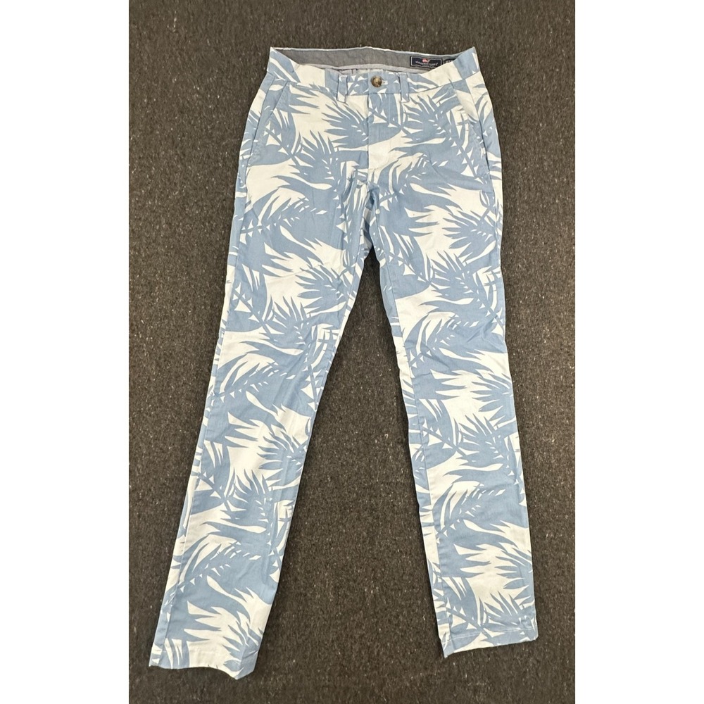 Vineyard Vines Blue Palm Print golf Pants breaker pants mens size 30 x 32